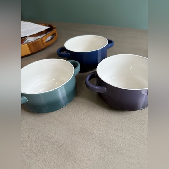 Mikasa Gourmet Basics Ombre Soup Bowls 5.25"x3.25" Small Bowl Crocks Purple Blue - Picture 2 of 13